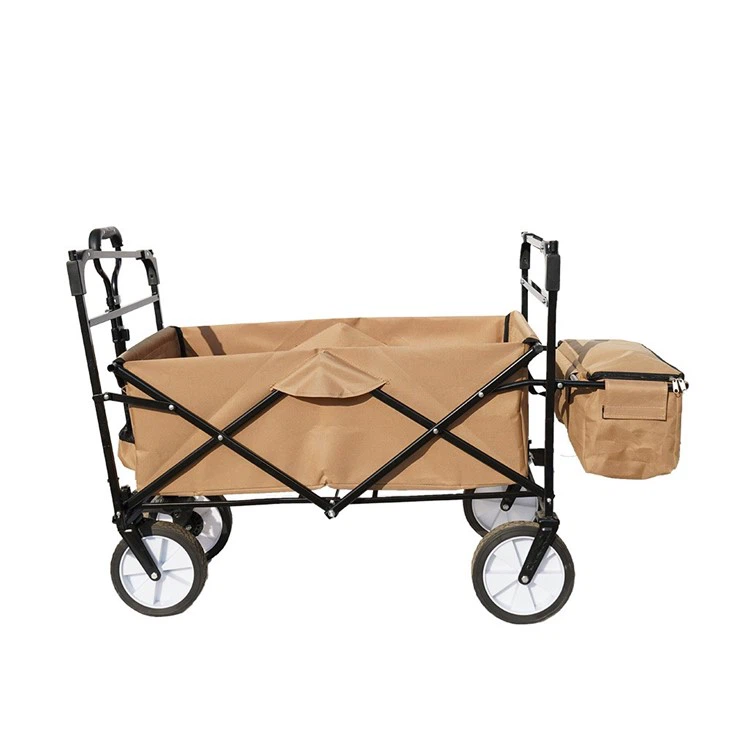 Collapsible Beach Trolley Folding Wagon With Canopy